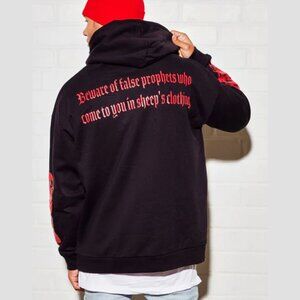 Zander Hoodie Black/Red - Nova Men’s Size S - 100% Cotton - NWT